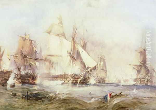 Battle of Trafalgar, 1805 2 Oil Painting by George Chambers