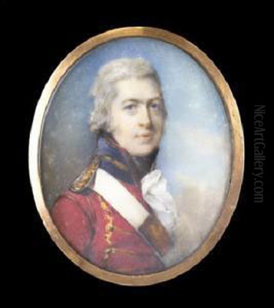 Miniature Portrait Of Joseph Hone In Military Uniform (1775-1857), 1797 Oil Painting by Horace Hone