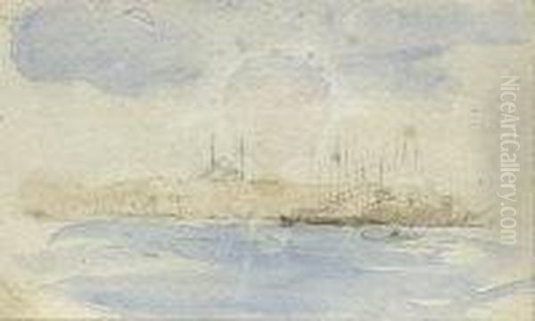 Sketch At Constantinople Oil Painting by Nathaniel R.H.A. Hone Ii,