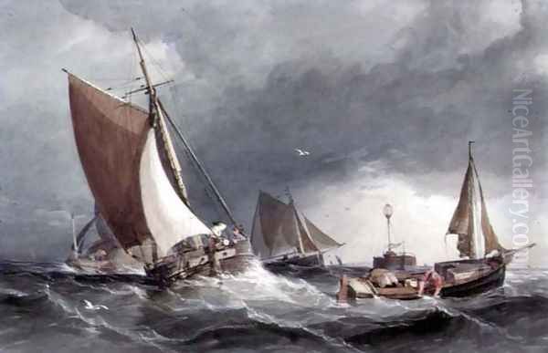 At the Nore Oil Painting by George Chambers