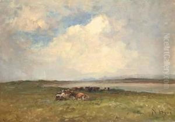 Baldoyle Estuary Oil Painting by Nathaniel R.H.A. Hone Ii,