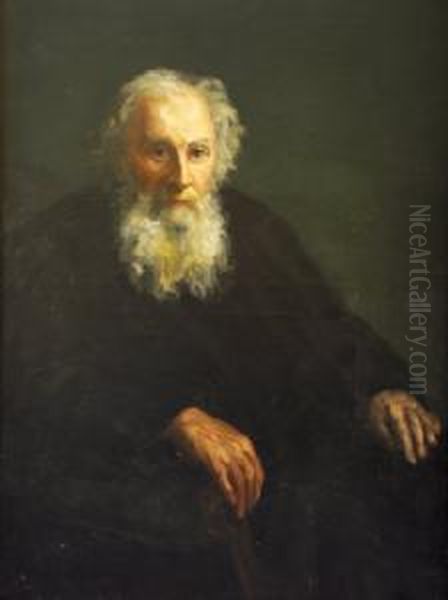 Self Portrait As An Old Man Oil Painting by Nathaniel R.H.A. Hone Ii,