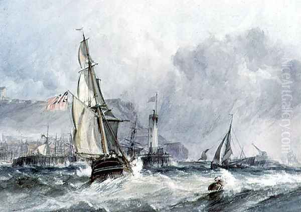 View of Whitby Oil Painting by George Chambers