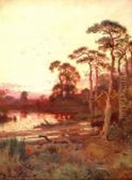 Evening Light Oil Painting by John Horace Hooper