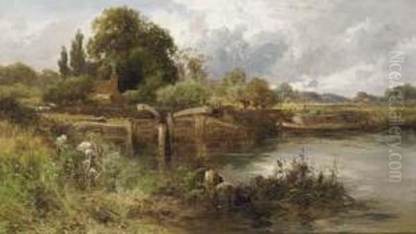 The Old Lock Oil Painting by John Horace Hooper