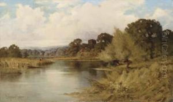 A Summer Afternoon Oil Painting by John Horace Hooper