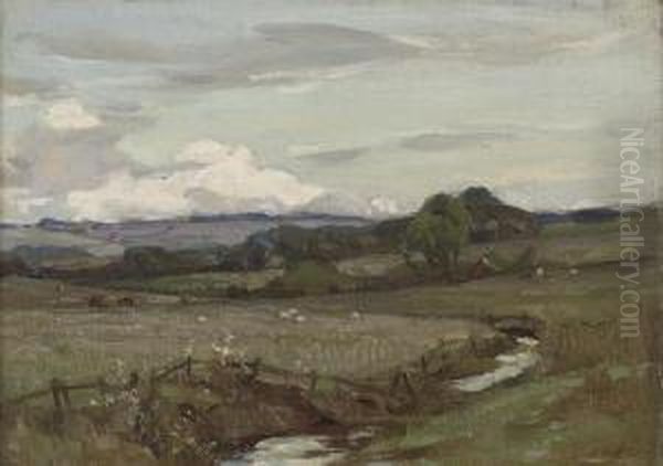 In East Lothian Oil Painting by Robert Hope