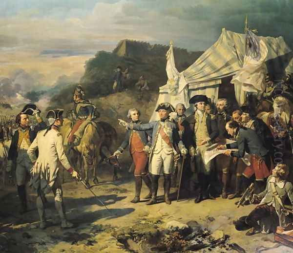 Siege of Yorktown, 17th October 1781, 1836 Oil Painting by Louis Charles Auguste Couder