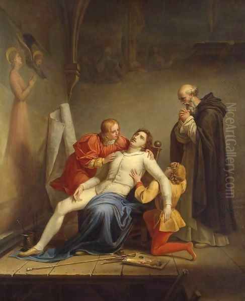 Death of Masaccio Oil Painting by Louis Charles Auguste Couder