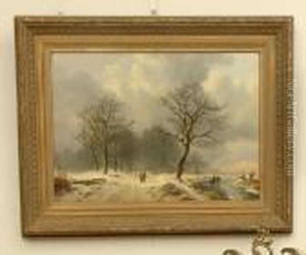 Landscape Oil Painting by Johannes Franciscus Hoppenbrouwers