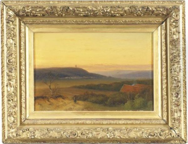 Franciscus
 - Landschaft Mit Bauerin Oil Painting by Johannes Franciscus Hoppenbrouwers