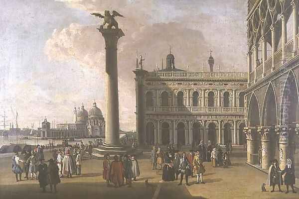 A view of the Piazzetta Looking West Oil Painting by Follower of Canaletto, Antonio