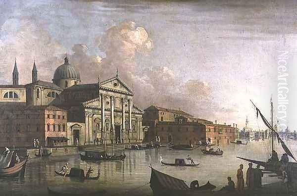 Venice- A View of San Giorgio Maggiore Oil Painting by Follower of Canaletto, Antonio