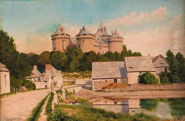 Chateau Briand, Combourg, Brittany Oil Painting by John Mulcaster Carrick