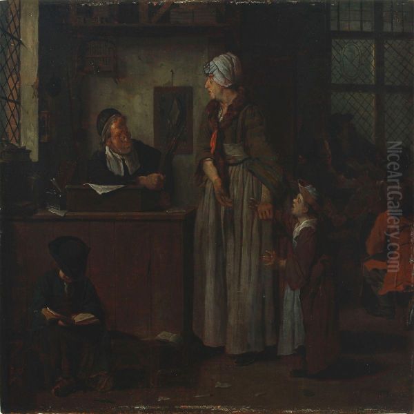 At The Notary Oil Painting by Jan Jozef, the Younger Horemans