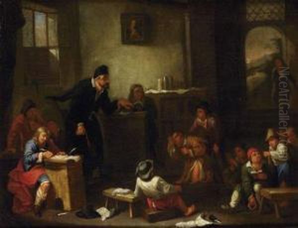 Le Maitre D'ecole Oil Painting by Jan Jozef, the Younger Horemans