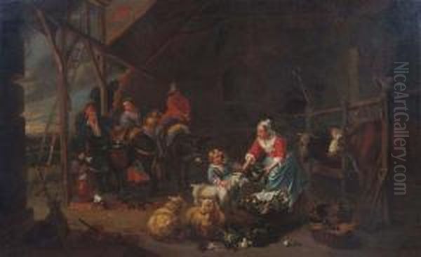 Rutley Oil Painting by Jan Jozef, the Younger Horemans