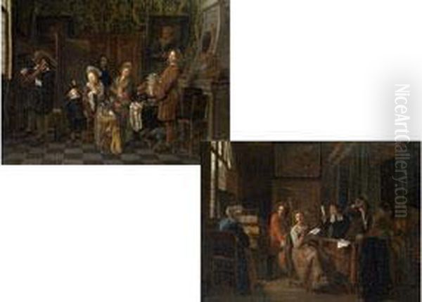 Gemaldepaar Oil Painting by Jan Josef, the Elder Horemans