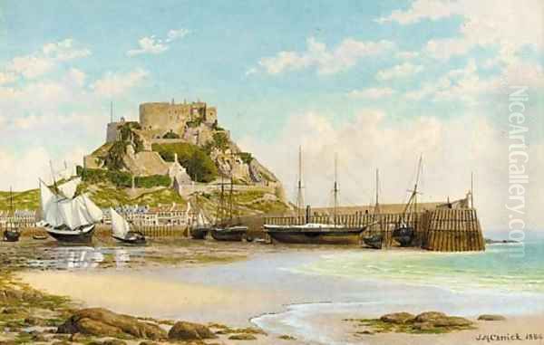 Mount Orgueil Castle, Jersey Oil Painting by John Mulcaster Carrick