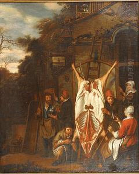 Het Gevilde Varken. Oil Painting by Jan Josef, the Elder Horemans