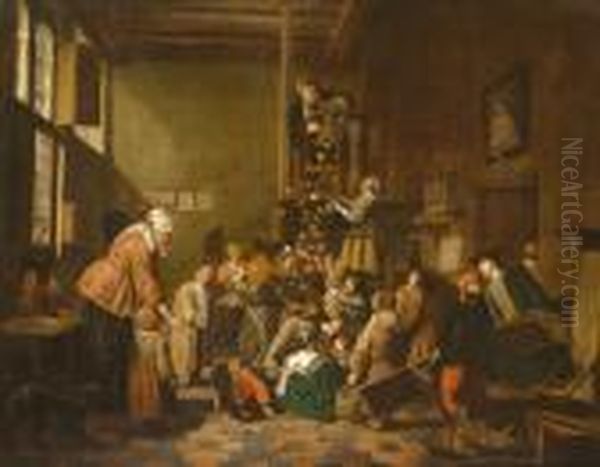 Mikulasunnep Vedett - No Export Oil Painting by Jan Josef, the Elder Horemans