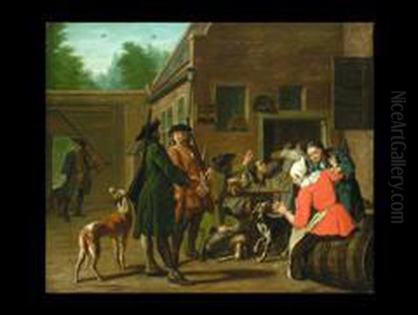 Die Ruckkehr Von Der Jagd Oil Painting by Jan Josef, the Elder Horemans