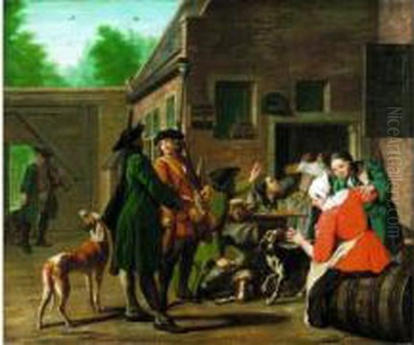 Le Retour De La Chasse Oil Painting by Jan Josef, the Elder Horemans