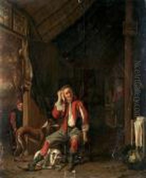 Efter Jakten Oil Painting by Jan Josef, the Elder Horemans