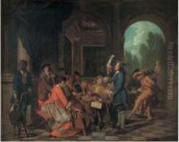 Concert Dans L'entree D'un Palais Classique Oil Painting by Jan Josef, the Elder Horemans