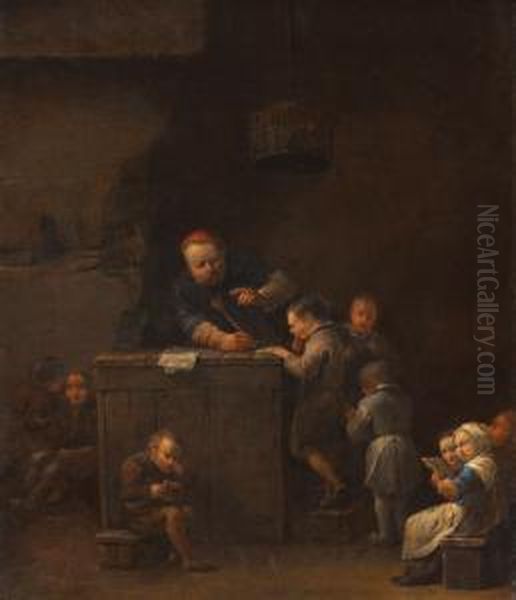 Theschoolroom Oil Painting by Jan Jozef, the Younger Horemans