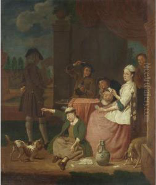 La Partita A Carte Oil Painting by Jan Jozef, the Younger Horemans