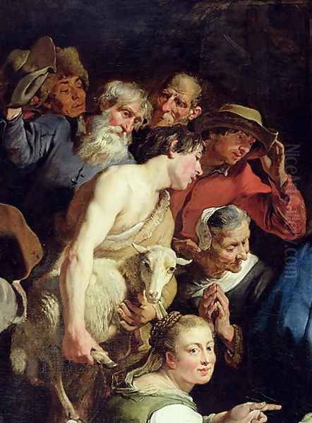 The Adoration of the Shepherds, after 1628 (detail) Oil Painting by Jan Cossiers