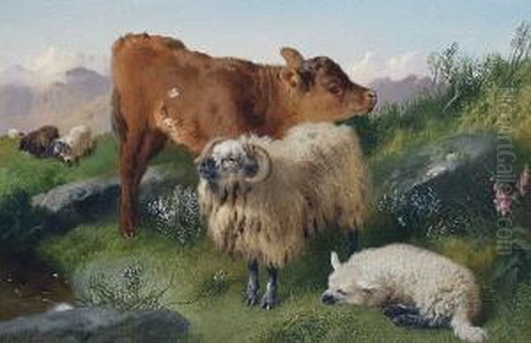 Friends Oil Painting by George W. Horlor