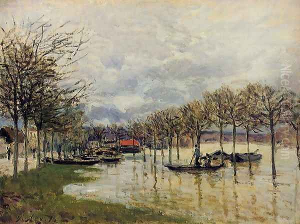 The Flood on the Road to Saint-Germain Oil Painting by Federico del Campo