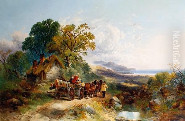 The Timber Wagon Oil Painting by Joseph Horlor