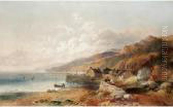 Clovelly Harbour, Devon Oil Painting by Joseph Horlor