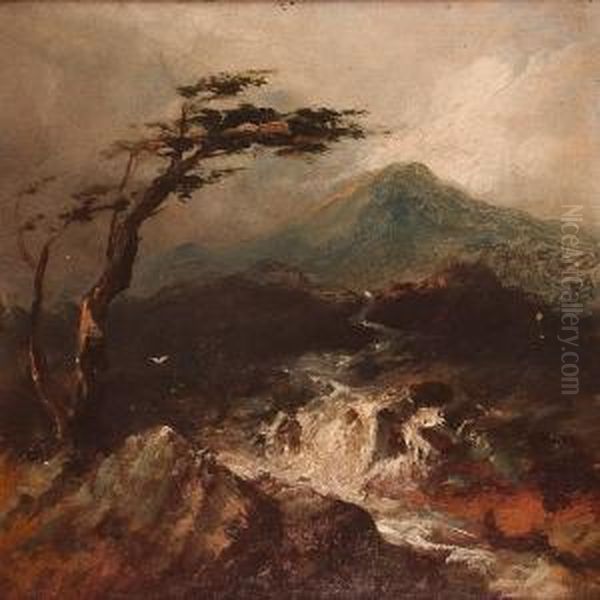 A Mountain Stream; & A Companion Oil Painting by Joseph Horlor