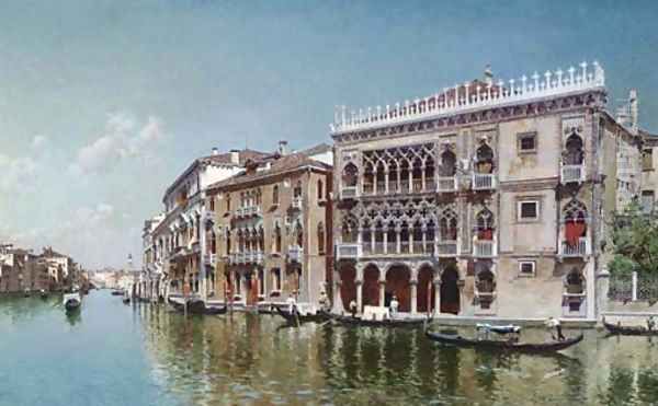 The Grand Canal with a View of the Ca' d'Oro, Venice Oil Painting by Federico del Campo