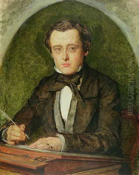 Portrait of Wilkie Collins (1824-89) 1853 Oil Painting by Charles Allston Collins