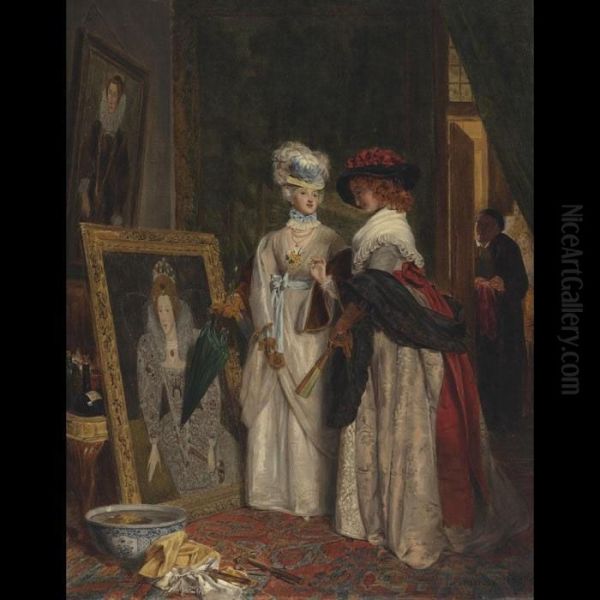 Critics In Costume: Fashions Change Oil Painting by John Callcott Horsley