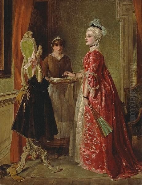 Finishing Touches Oil Painting by John Callcott Horsley