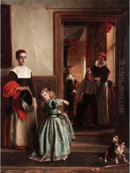 Sunday Best Oil Painting by John Callcott Horsley