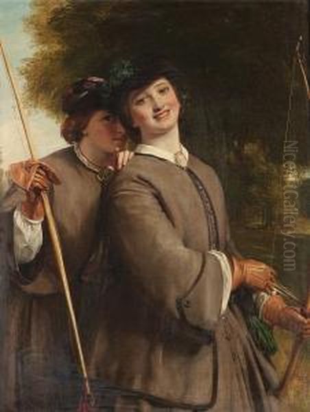 The Young Archers Oil Painting by John Callcott Horsley