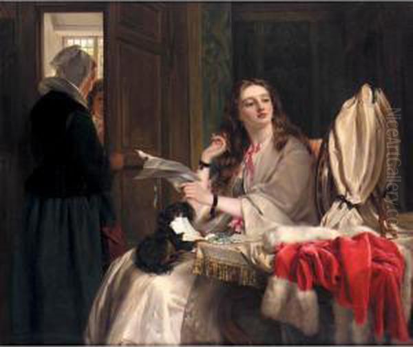 The Morning Of St. Valentine Oil Painting by John Callcott Horsley