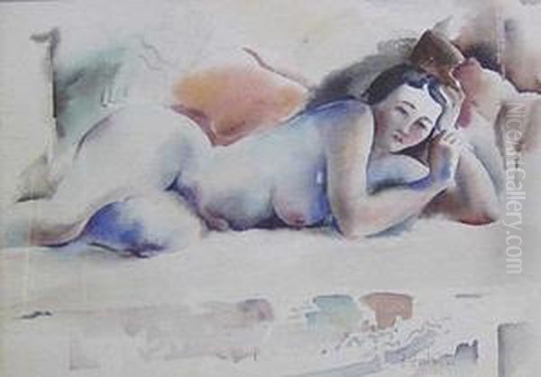 Reclining Nude Oil Painting by Earl Horter