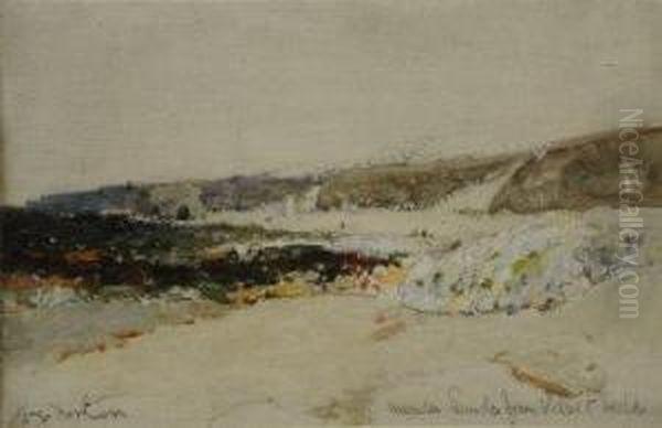 Marsden Sands From Velvet Beds Oil Painting by George Edward Horton