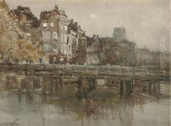 Delfsa Poort, Rotterdam Oil Painting by George Edward Horton