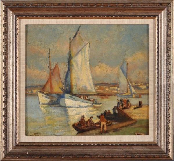 Port Scene Oil Painting by William Samuel Horton