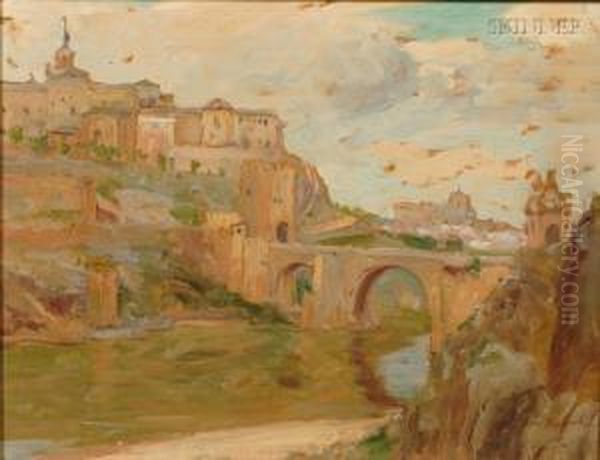 Village Along The River Oil Painting by William Samuel Horton