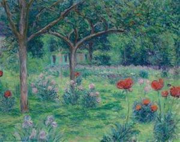 Le Jardin De Monet A Giverny Oil Painting by Blanche Hoschede-Monet